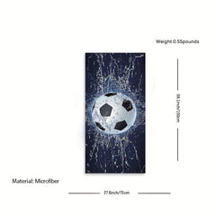 Football Beach Towel for Pool Party - Large Beach Blanket for Adults