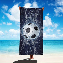 Football Beach Towel for Pool Party - Large Beach Blanket for Adults