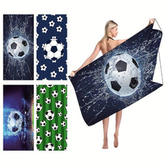 Football Beach Towel for Pool Party - Large Beach Blanket for Adults