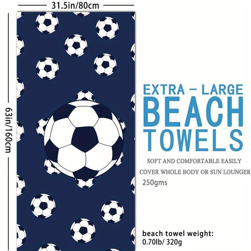 Football Beach Towel for Pool Party - Large Beach Blanket for Adults