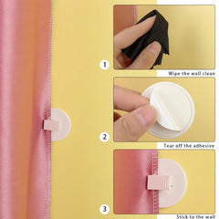 Self Adhesive Curtain Clips Windproof Shower Curtain Buckle Bathroom Accessories