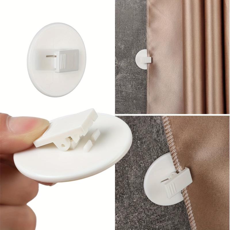 Self Adhesive Curtain Clips Windproof Shower Curtain Buckle Bathroom Accessories
