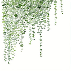 Green Leaves Shower Curtain Waterproof Mildew-Proof Bathroom Decor