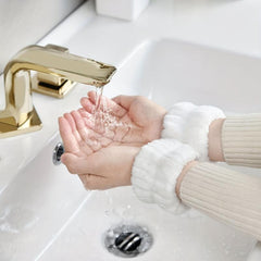 2pcs Fuzzy Bath Wristband Polyester Face Washing Wristlet