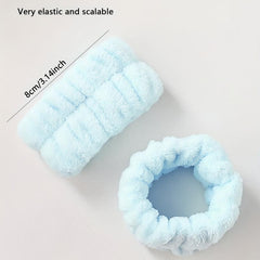 2pcs Fuzzy Bath Wristband Polyester Face Washing Wristlet