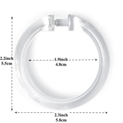 12pcs O Shape Plastic Shower Curtain Rings - Easy to Install & Maintain