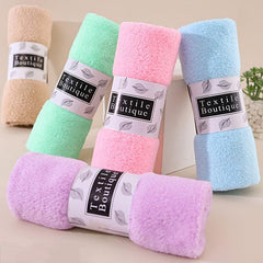 5pcs Coral Velvet Hand Towel Soft Skin-friendly Quick-drying Absorbent Towel