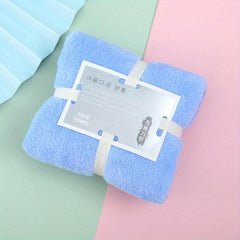 Soft Coral Fleece Hand Towel - Absorbent Plain Towel for Home Bathroom