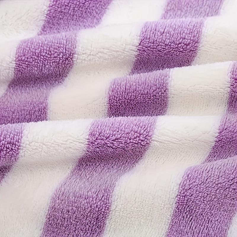 Soft Coral Fleece Hand Towel - Absorbent Plain Towel for Home Bathroom