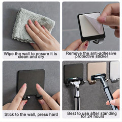 Stainless Steel Razor Holder Bathroom Storage Hook Shaver Shelf