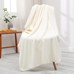 Extra Thick Coral Fleece Bath Towel Gray 70x27.5in