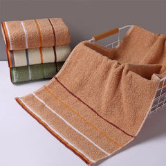 Striped Embroidered Hand Towel Soft Skin-friendly Absorbent Towel