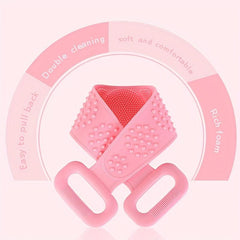 Long Silicone Back Scrubber For Shower Body Bath Brush
