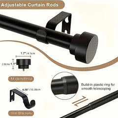 Adjustable Curtain Rods Heavy Duty 45-72 Inches