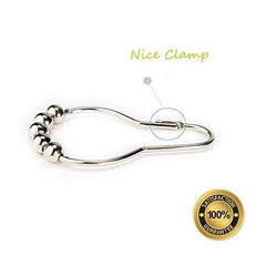 12pcs Rustproof Shower Curtain Rings Hooks 5 Roller Ball Curtain Accessories