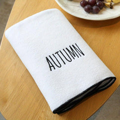 Soft Coral Velvet Embroidered Bath Towel - Absorbent Towel for Home, Gym, Pool