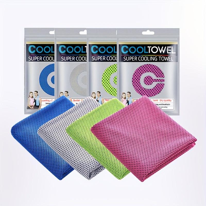 4pcs Microfiber Cooling Towel for Sports Yoga Beach Camping Soft Absorbent