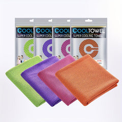 4pcs Microfiber Cooling Towel for Sports Yoga Beach Camping Soft Absorbent