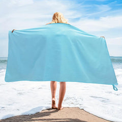 2pcs Quick Drying Microfiber Beach Towel with Mesh Bag