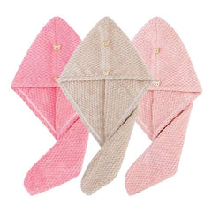 3pcs Microfiber Hair Towel Wrap for Women Quick Drying Cap