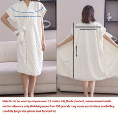 Soft & Absorbent Women's Bathrobe Plush Robe for Home & Bathroom Use