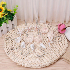 Ocean Shell Shower Curtain Hook 12 Shell Anti-rust Resin Ring Hooks