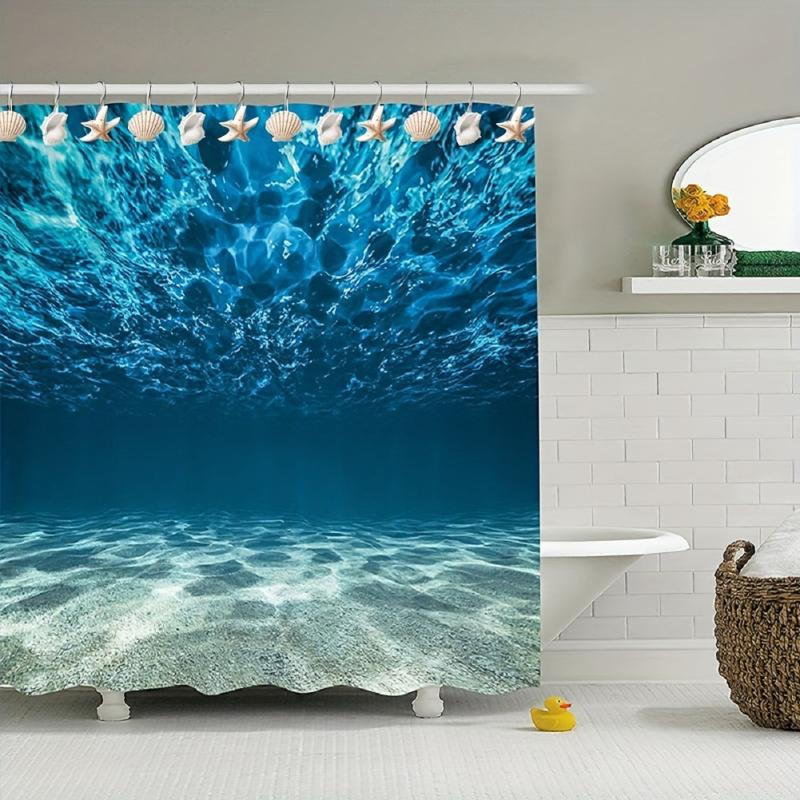 Ocean Shell Shower Curtain Hook 12 Shell Anti-rust Resin Ring Hooks