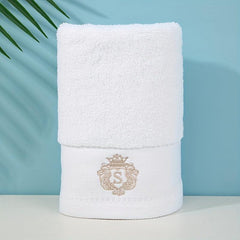 Soft Skin-friendly Cotton Bath Towel - Plain Absorbent Towel