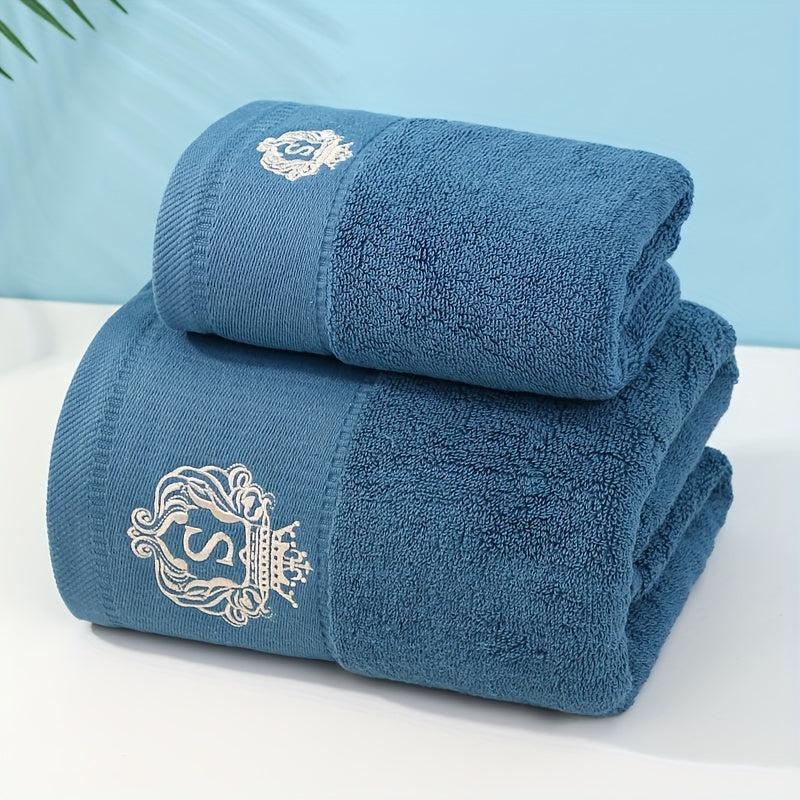 Soft Skin-friendly Cotton Bath Towel - Plain Absorbent Towel