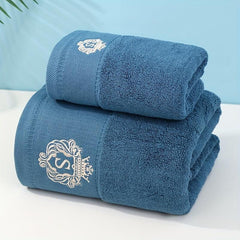 Soft Skin-friendly Cotton Bath Towel - Plain Absorbent Towel