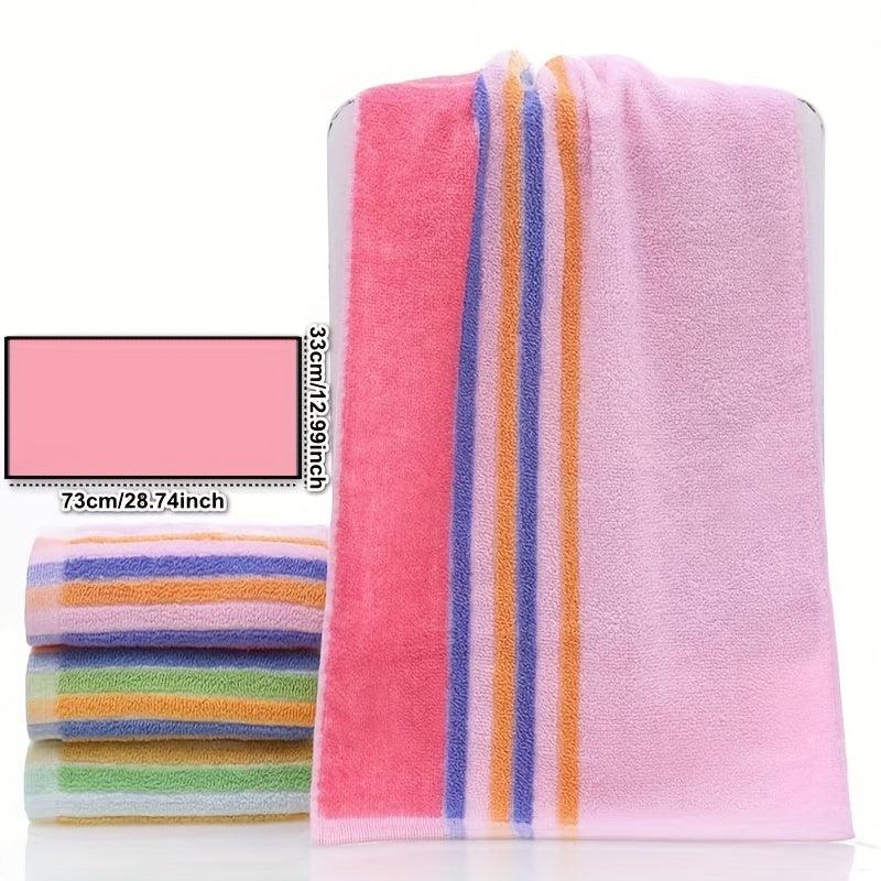 Soft Hand Towel Striped Face Towel Home Bathroom Travel Gym 12.99x28.74in