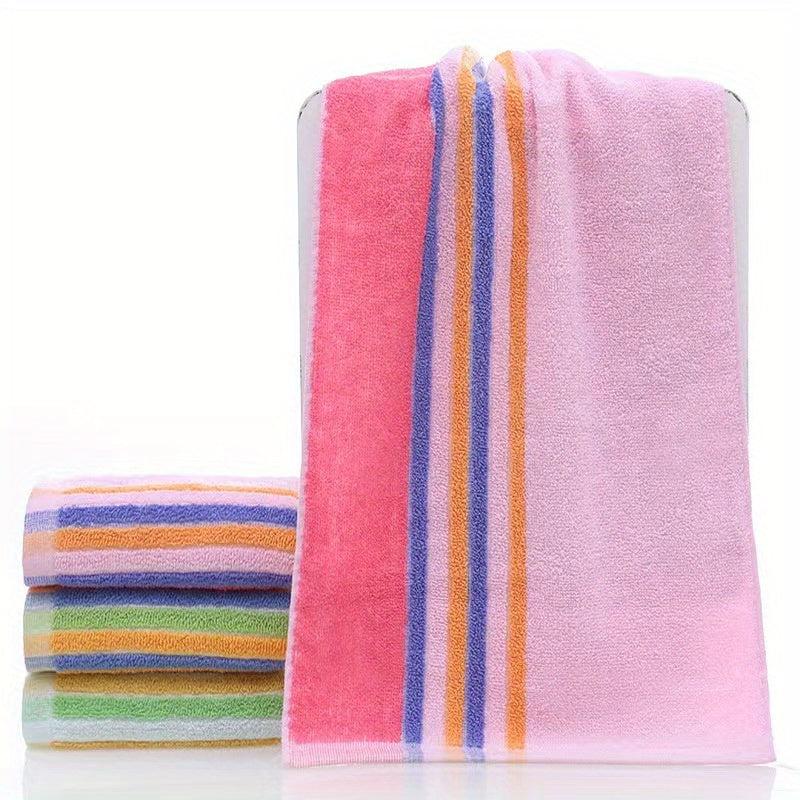 Soft Hand Towel Striped Face Towel Home Bathroom Travel Gym 12.99x28.74in