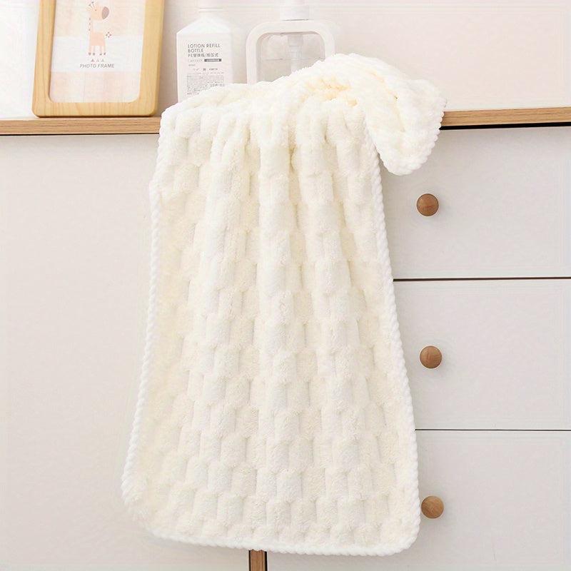 Soft Coral Fleece Hand Towel Absorbent for Home Bathroom