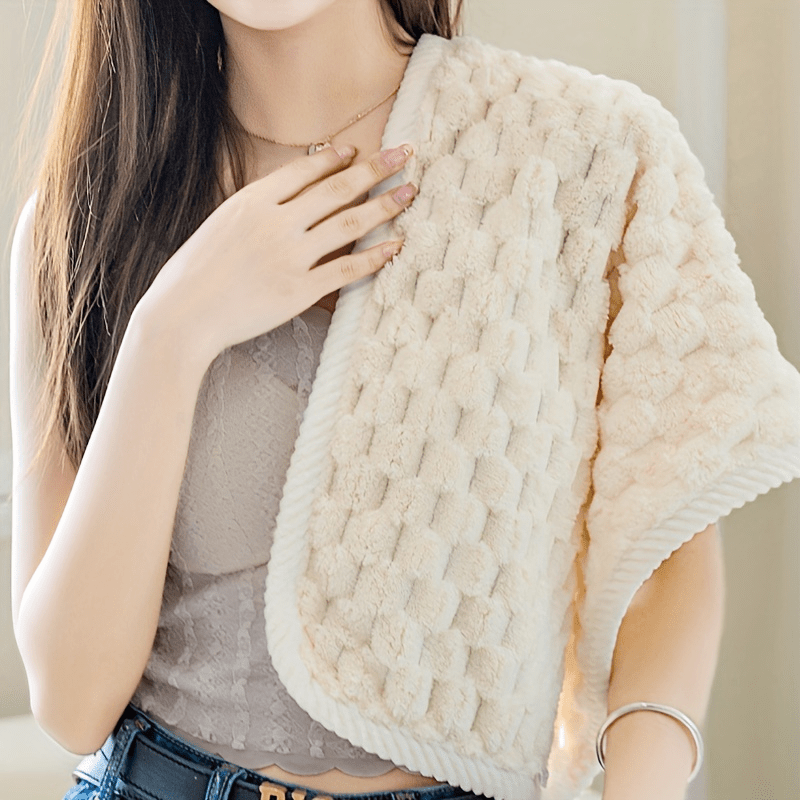 Soft Coral Fleece Hand Towel Absorbent for Home Bathroom