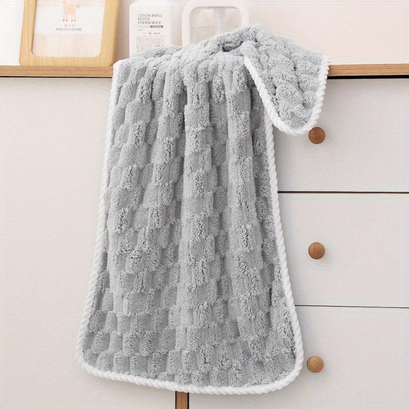 Soft Coral Fleece Hand Towel Absorbent for Home Bathroom