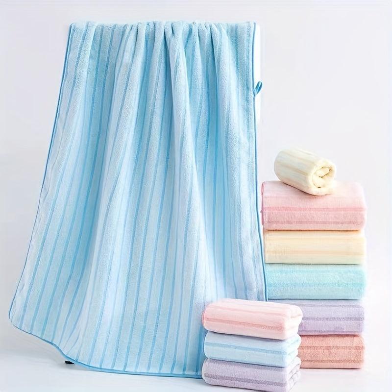 Thick Striped Bath Towel 70x140cm Soft Skin-friendly Absorbent Towel