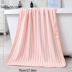 Thick Striped Bath Towel 70x140cm Soft Skin-friendly Absorbent Towel