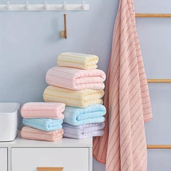Thick Striped Bath Towel 70x140cm Soft Skin-friendly Absorbent Towel