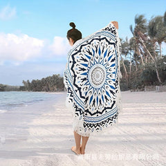Boho Fringe Tassel Beach Towel Quick Dry Absorbent Sand Free for Travel Camping