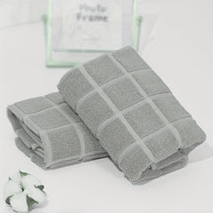 Plaid Pattern Hand Towel Soft Absorbent Towel for Home Bathroom Gym Spa
