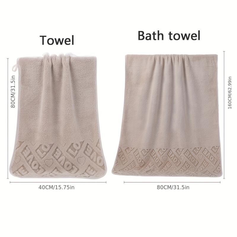 1pc LOVE Printed Hand Towel Bath Towel Soft Skin-friendly Face Towel