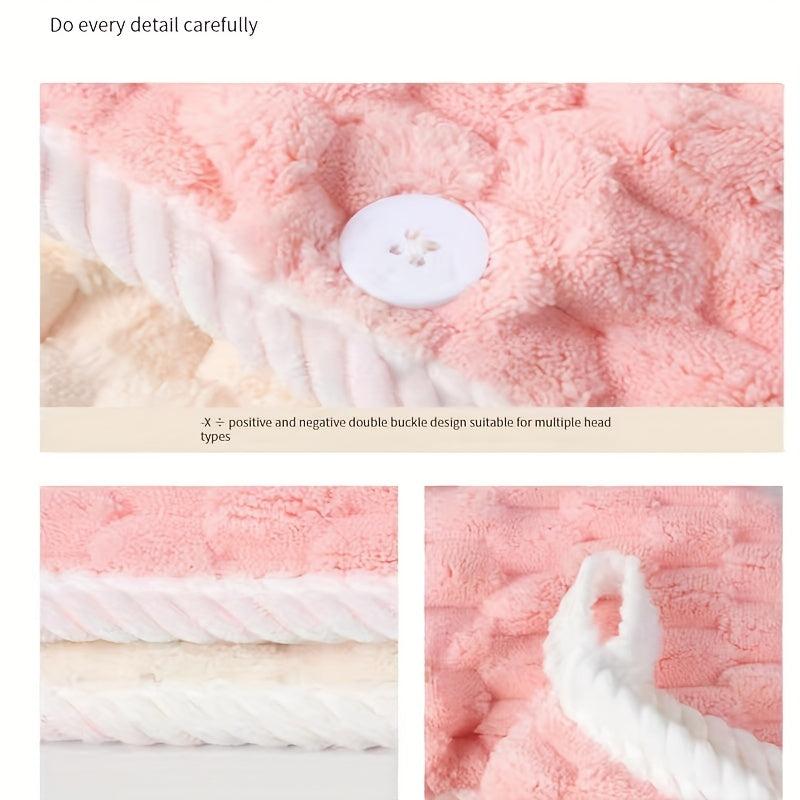 Soft Hair Drying Cap Thick Absorbent Towel for Women's Bathroom