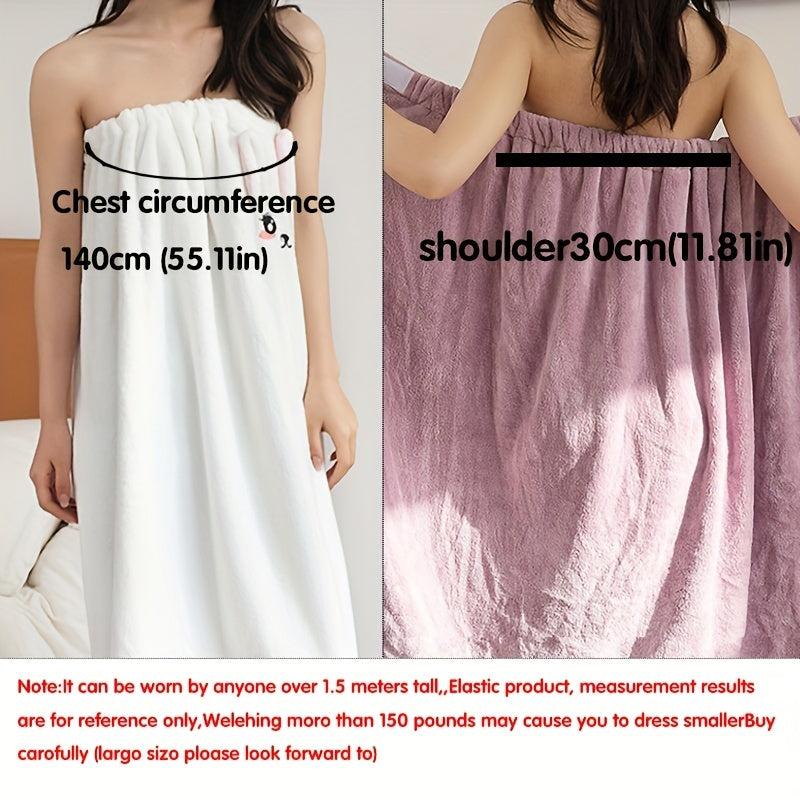 Cat Bathrobe Embroidered Bath Wrap Towel Women's Wearable Bath Towel