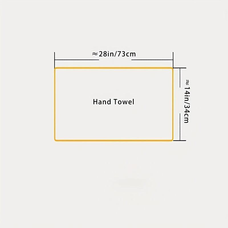 Soft Coral Velvet Hand Towel for Adults, Absorbent Face Wash Cloth, 71x12x35cm