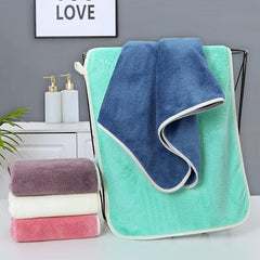 Soft Coral Velvet Hand Towel for Adults, Absorbent Face Wash Cloth, 71x12x35cm