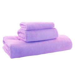 3pcs Coral Velvet Towel Set Highly Absorbent for Bathroom