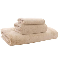 3pcs Coral Velvet Towel Set Highly Absorbent for Bathroom