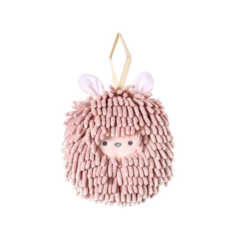 1pc Cartoon Hanging Towel Quick Drying Chenille Lovely Rag Thickened Towel