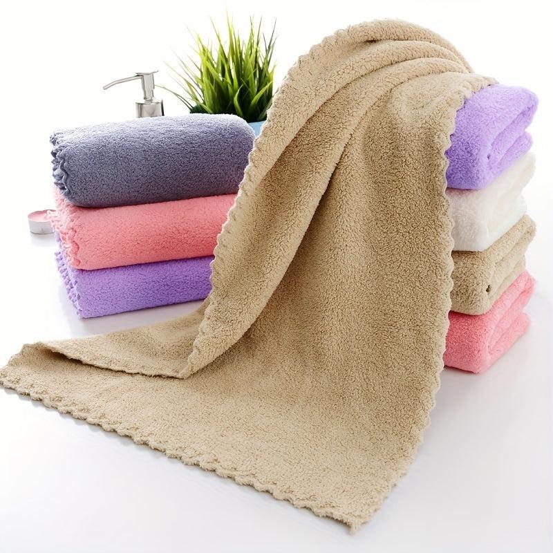 Soft Absorbent Hand Towel Coral Fleece Quick Drying