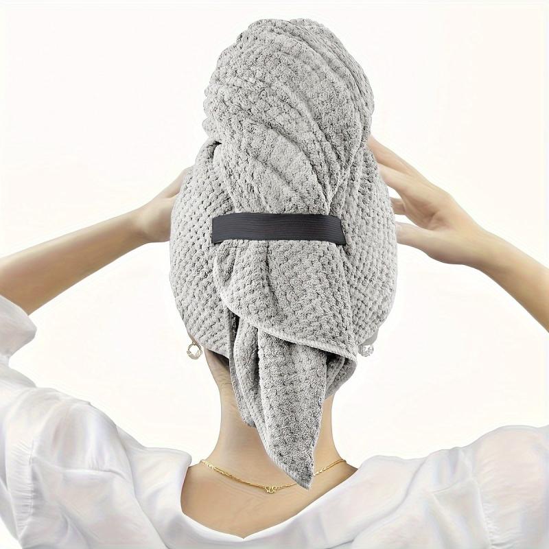 Hair Drying Cap Microfiber Towel Wrap Women Fast Dry Anti Frizz Absorption